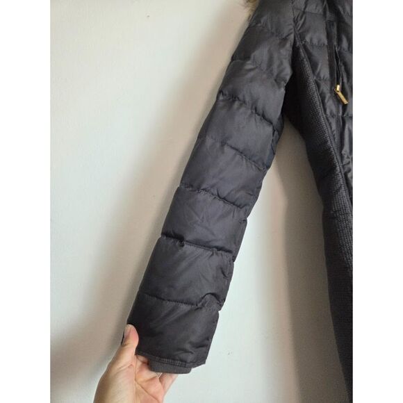 Michael Kors Women Black Down & Waterfowl Filling Long Puffer Jacket size Medium - Picture 4 of 12